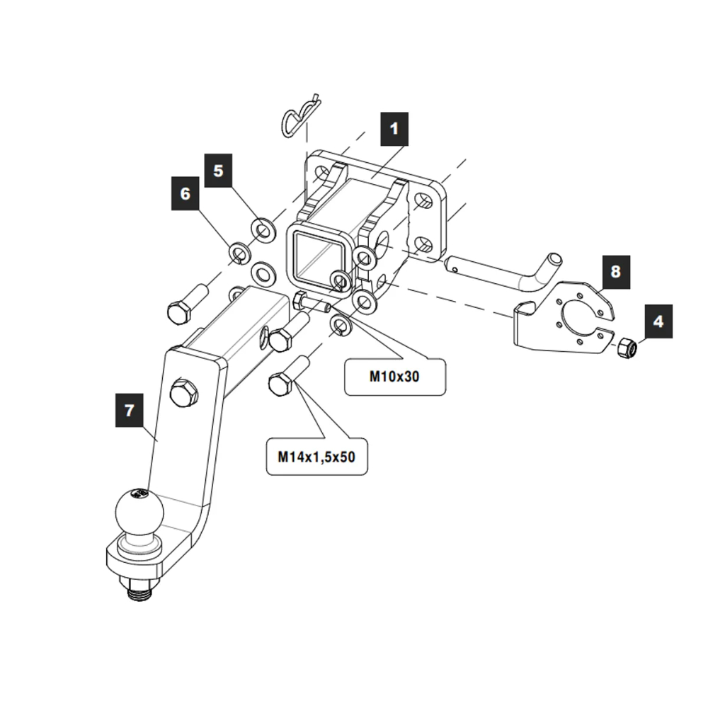 Фаркоп Tank 300 2023- (E с антистуком) TOWRUS Арт. 289236