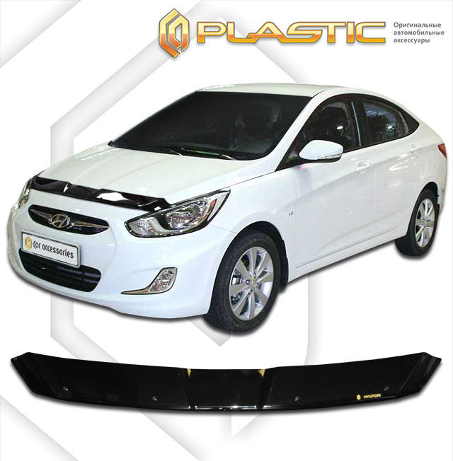 Дефлектор капота Ca-Plastic для Hyundai Accent, арт.2010010105525