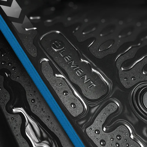 Коврики в салон BMW X1 (F48) 2019-2023 FL, полиуретан 3D Element, Черный, синий кант, Европа Арт. KANTELEM3D0543210KBL