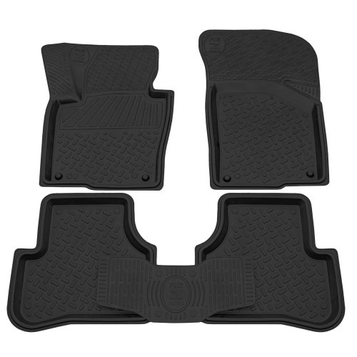 Коврики в салон Volkswagen Passat (B6) 2005-2010 Универсал, резина Rezkon, Черный, Арт. 1035015100