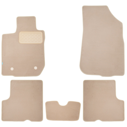 Коврики в салон Renault Duster  2010-2015, текстильные Klever premium, Бежевый, 2WD Арт. EXP.KLEVER04413022112kh