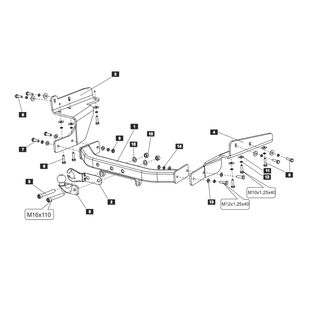 Фаркоп Toyota Highlander (U40) 2010-2013 FL BALTEX Арт. 24195821