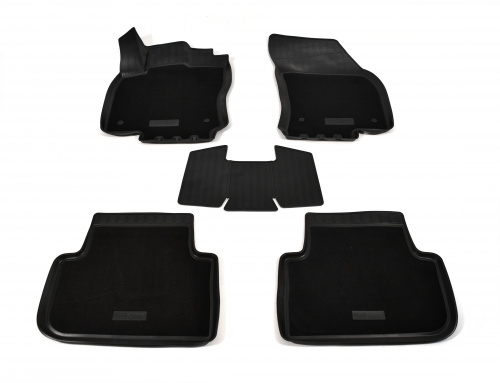 Коврики в салон Volkswagen Tiguan  2016-2020, комбинированные 3D Norplast, Черный, Арт. NPA11C95653CM