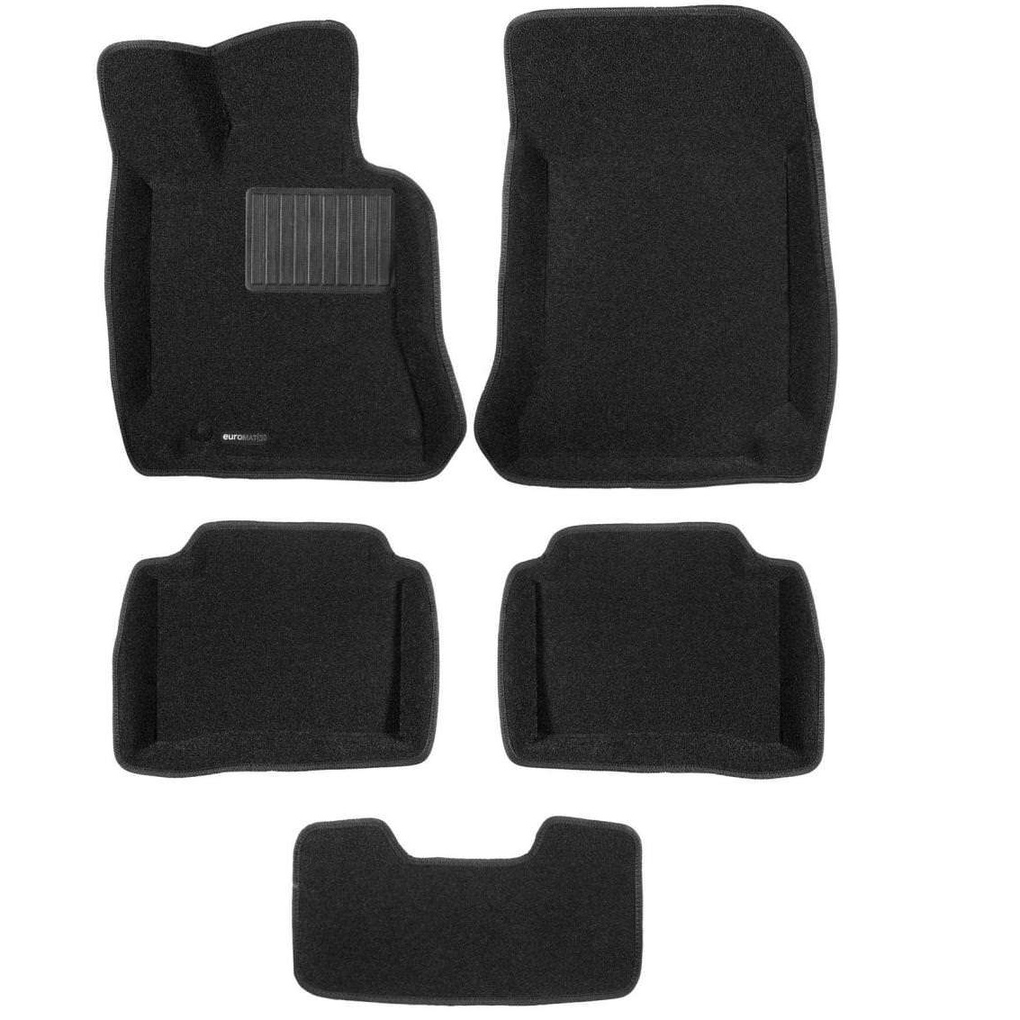 Коврики в салон Mercedes CLS (C219) 2004-2008, 3D ткань Euromat Business, Черный, Арт. EMC3d-003520