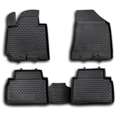 Коврики в салон Hyundai ix35 2009-2013, полиуретан Element, Черный, Арт. NLC2533210H