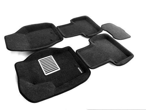 Коврики в салон Volvo XC90  2002-2006, 3D ткань Euromat LUX, Серый, Арт. EM3D005508G