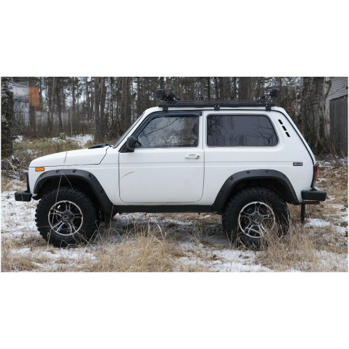 Расширители арок LADA Niva 21213 1993-2008 3 дв. шагрень;под резанные арки (вынос 90 мм), к-кт, пластик Арт. RL063502