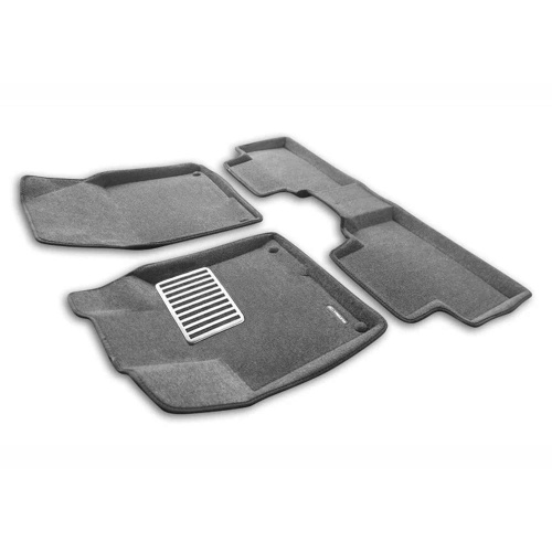 Коврики в салон Geely Coolray 2019-2023, 3D ткань Euromat LUX, Серый, Арт. EM3D001407G