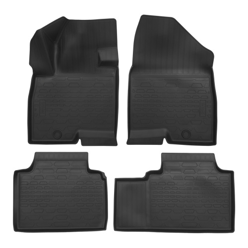 Коврики в салон BAIC X7 2020-2024, полиуретан 3D Norplast, Черный, Арт. NPA11C08900
