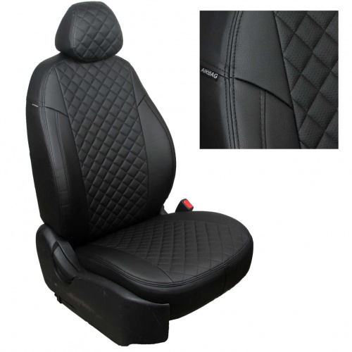 Чехлы SV-Auto для Volkswagen Polo, арт. Y85441RM-bk-bk-wh