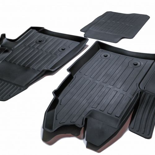 Коврики в салон Ford Transit  2014-2022 Фургон, резина 3D SRTK Premium, Черный, Арт. PR.FD.TR.15G.02075