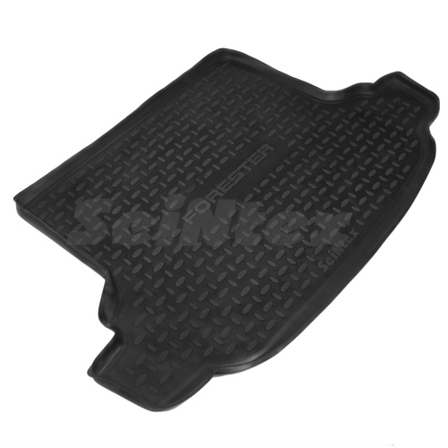 Коврик в багажник Subaru Forester  (SH/S12) 2007-2010, полиуретан Seintex, Черный, с ушами Арт. 01266