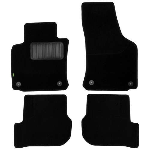 Коврики в салон Skoda Octavia (A5) 2008-2013 FL Лифтбек, ткань Klever standart, Черный, Арт. KLEVER02450801210KH