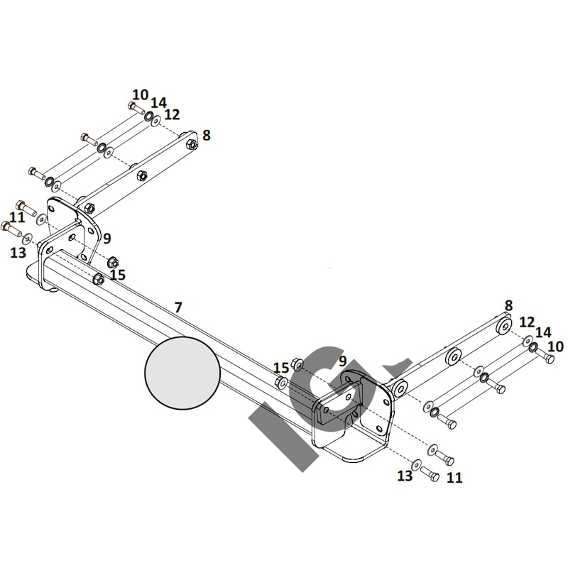 Фаркоп Subaru Outback (BS) 2014-2018 ARAGON Арт. E6004BA