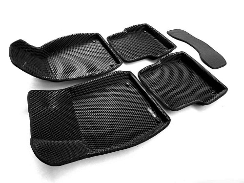 Коврики в салон Audi A6 (C6) 2004-2008 Седан, 3D EVA Euromat, Черный, Арт. EM3DEVA001109