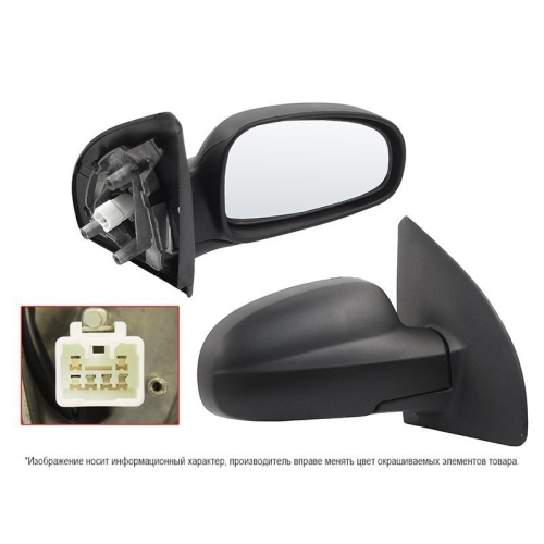 Зеркало боковое  Chevrolet Aveo (T200) 2002-2007 Седан Рег-ка/3конт, справа (R) Арт. STCVA79401