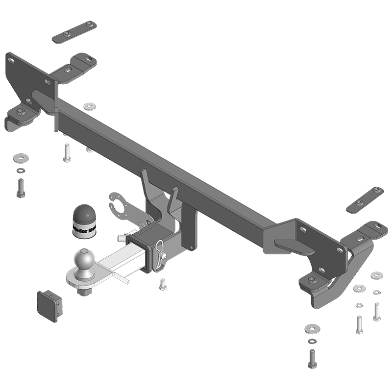Фаркоп GAC GS4 2024- оцинкованный MOTODOR Арт. 97808E