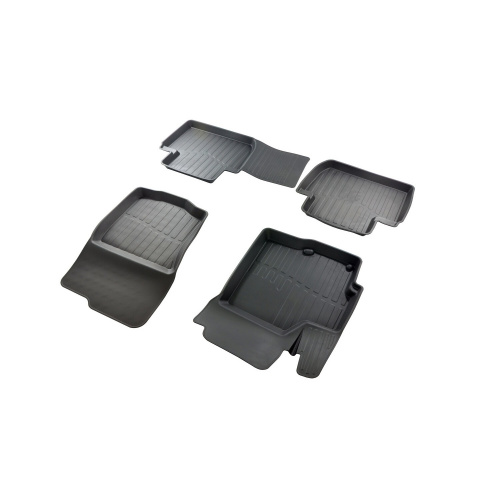 Коврики в салон Mitsubishi Outlander   2005-2009, резина 3D SRTK LUX, Черный, Арт. 3D.MIT.OUT.06G.02X26