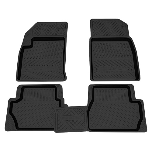 Коврики в салон Ford Fusion  2002-2005, резина Rezkon, Черный, Арт. 1016015100