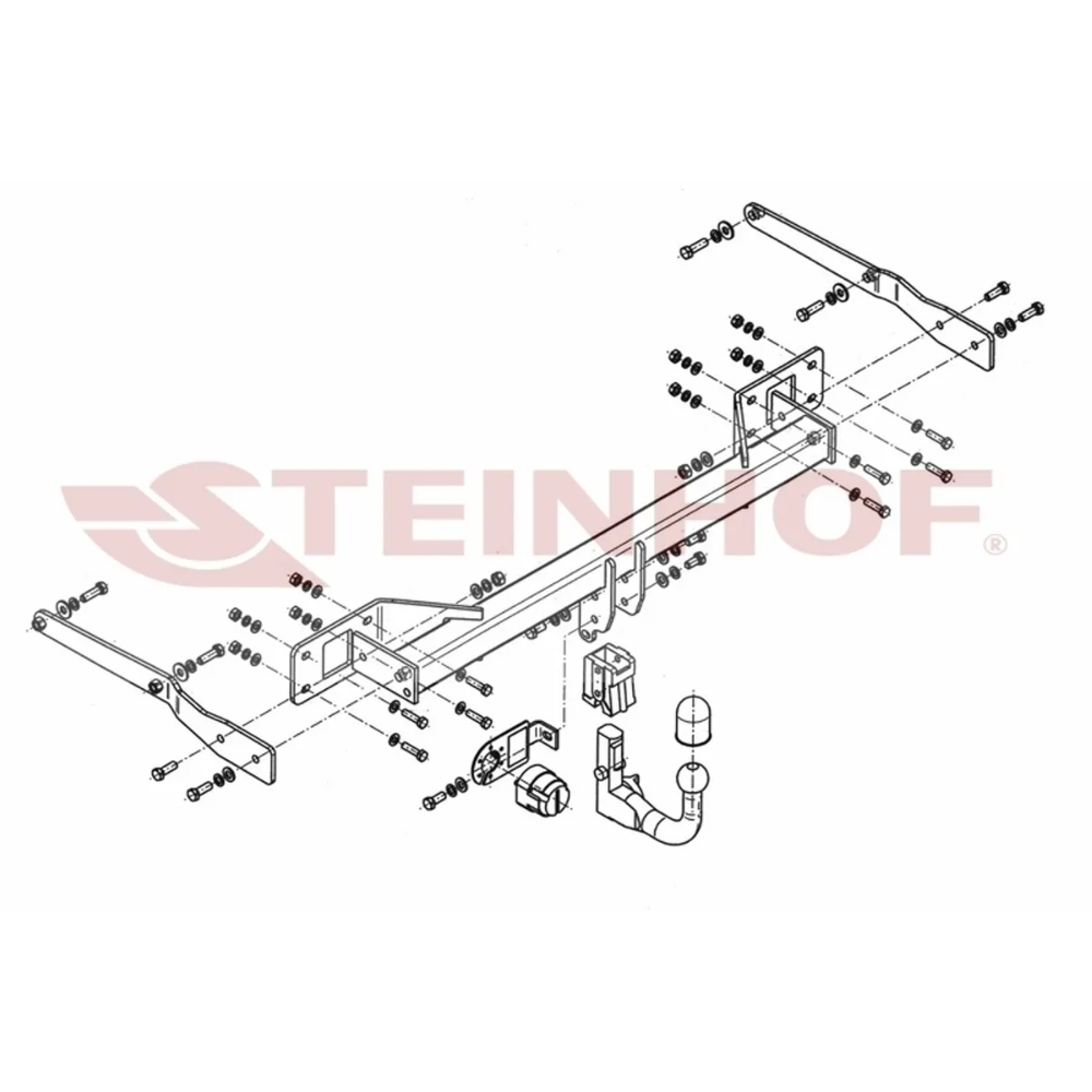 Фаркоп Mercedes GLK (X204) 2008-2012 Steinhof Арт. M137