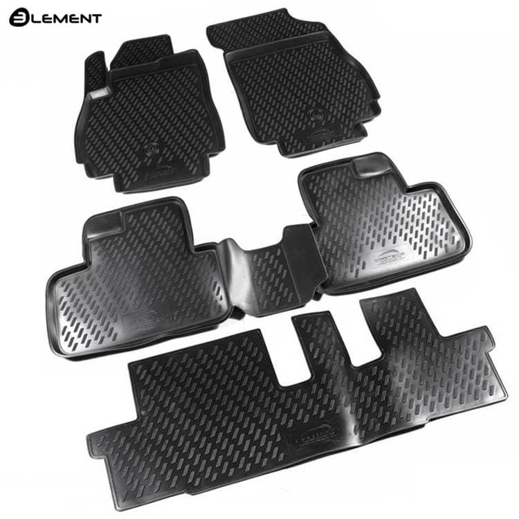 Коврики в салон Chevrolet Orlando  2010-2018, полиуретан Element, Черный, третий ряд Арт. CARCHV00017