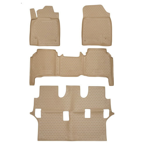 Коврики в салон Toyota Land Cruiser 200 2007-2012, полиуретан Element, Бежевый, Арт. NLC4817212K
