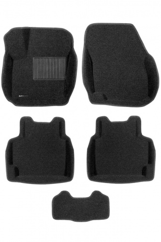 Коврики в салон Ford Mondeo  2007-2010 Седан, 3D ткань Euromat Business, Черный, Арт. EMC3D-002211