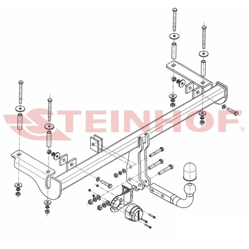 Фаркоп Honda HR-V I 2001-2006 FL 3 дв. Steinhof Арт. H065