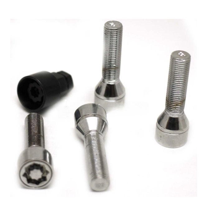 Секретные болты M14x1.5 Конус L-45мм Хром, Ключ 17-19, Арт. 674177EM-2Key