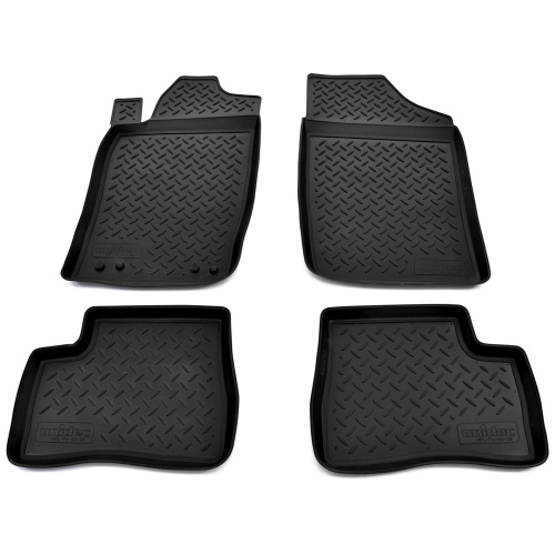Коврики в салон Peugeot 206 1998-2012 3 дв., полиуретан Norplast, Черный, Арт. NPL-Po-64-26