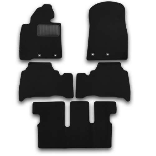 Коврики в салон Toyota Land Cruiser 200 2007-2012, ткань Klever premium, Черный, Арт. KVR03489422110KH
