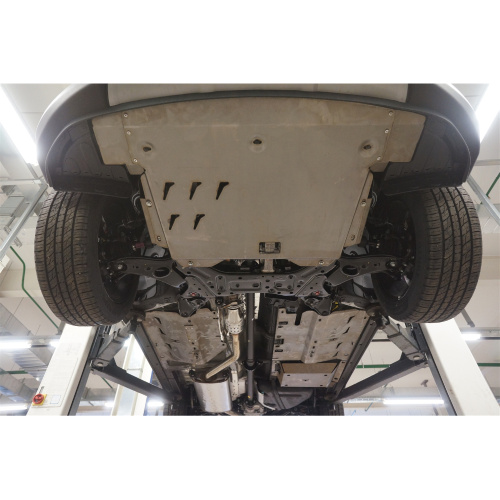Защита  днища Hyundai Santa Fe (DM) 2012-2016 V - все, на а/м без бок. подножек Арт. 1015ABC