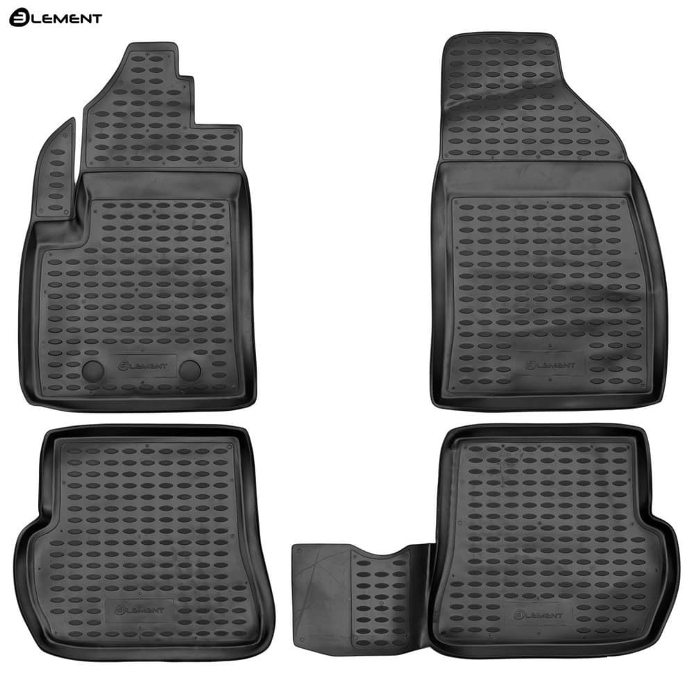 Коврики в салон Ford Fiesta (MK5) 2002-2005 3 дв., полиуретан Element, Черный, Арт. NLC.16.06.210