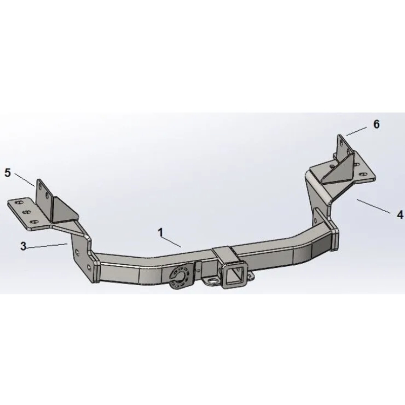 Фаркоп Toyota Fortuner II 2015-2020 E с антистуком БИЗОН Арт. FA0250EAK
