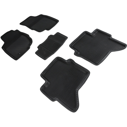 Коврики в салон Toyota Hilux 2011-2015 FL, 3D EVA Seintex "сота", Черный, Арт. 95447