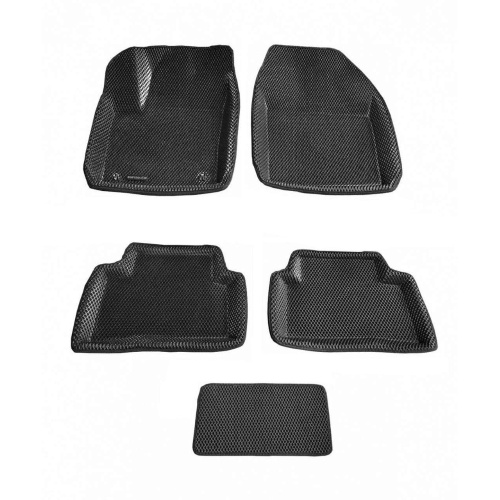 Коврики в салон Toyota C-HR 2016-2019, 3D EVA Euromat, Черный, Арт. EM3DEVA005100