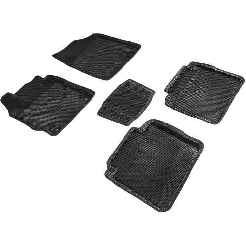 Коврики в салон Toyota Camry (XV50) 2011-2014, 3D EVA Seintex "сота", Черный, Арт. 95207