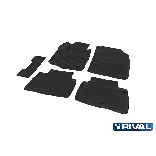 Коврики в салон BMW X3 (G01) 2017-2021, полиуретан Rival, Черный, Арт. 10503001
