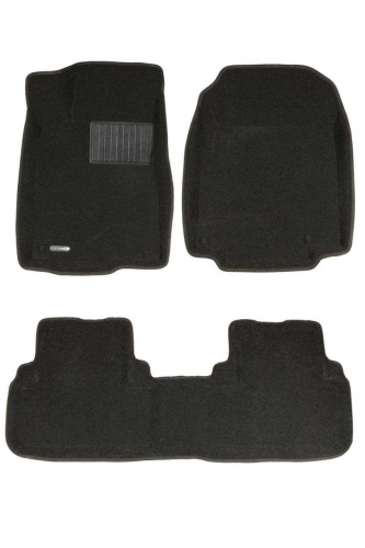 Коврики в салон Honda CR-V  2011-2015, 3D ткань Euromat Business, Черный, Арт. EMC3D002611
