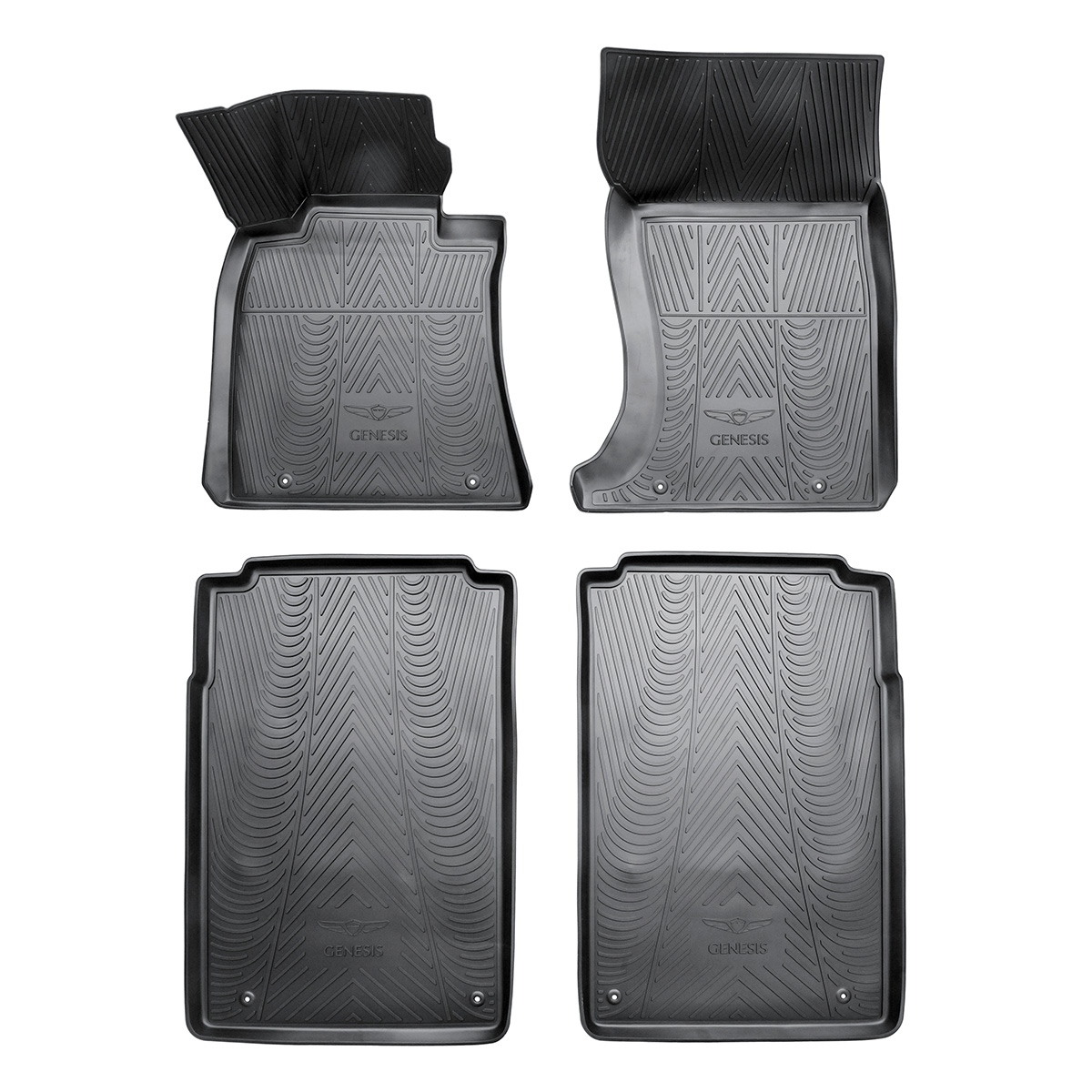 Коврики в салон Genesis G90  2016-2019, полиуретан 3D Norplast, Черный, Limousine Арт. NPA10C305097