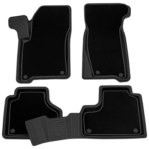 Коврики в салон Chevrolet Niva 2002-2009, комбинированные 3D Rezkon "Transformer", Черный, Арт. 3039040100