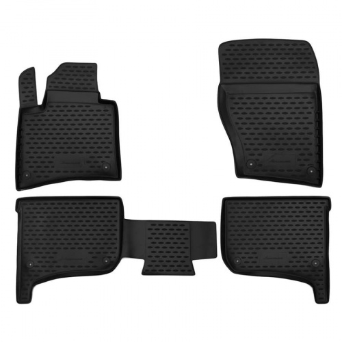 Коврики в салон Volkswagen Touareg  2010-2014, полиуретан Element, Черный, версия Terrain Tech  Арт. NLC5133210KH