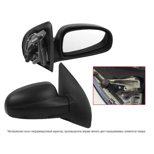 Зеркало боковое  Chevrolet Aveo (T255) 2006-2012 FL 3 дв. Механическое, справа (R) Арт. STCVA7940A1