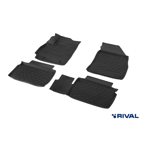 Коврики в салон OMODA C5 2024- FL, полиуретан Rival, Черный, Арт. RIV10201001