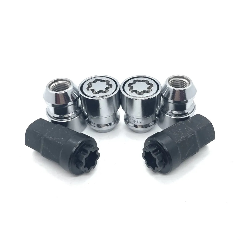 Гайки секретные M12x1.25 Конус h-28мм закрытая, Хром, Ключ 17-19, Арт. C726444