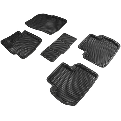 Коврики в салон Mitsubishi Outlander  2012-2014, 3D EVA Seintex "сота", Черный, Арт. 95261