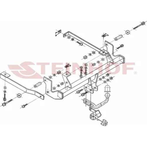 Фаркоп Citroen C8 2002-2008 Steinhof Арт. F147