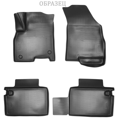 Коврики в салон Volkswagen ID.4 2020-2024, полиуретан 3D Norplast, Черный, Арт. NPA11-C95-210