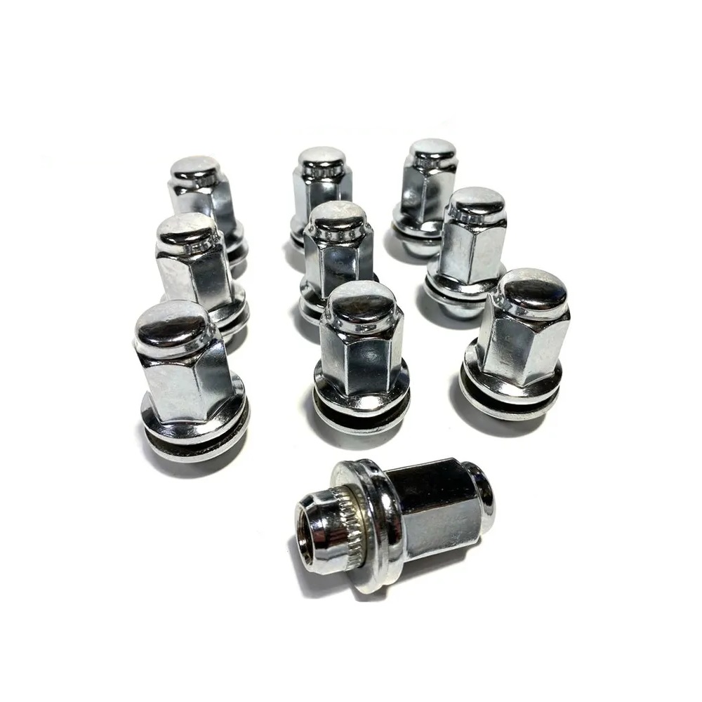 Гайка колеса M12x1.25 Прессшайба h-47мм закрытая, Хром, Ключ 21, Арт. 724844HT