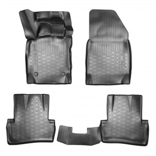 Коврики в салон Renault Kaptur  2016-2020 FL1, полиуретан Norplast, Черный, Арт. NPA11C69230